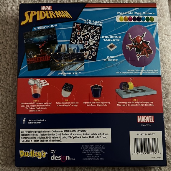 NWT 2pc Peep & Spider-Man Egg Decorating Set - Picture 5 of 5